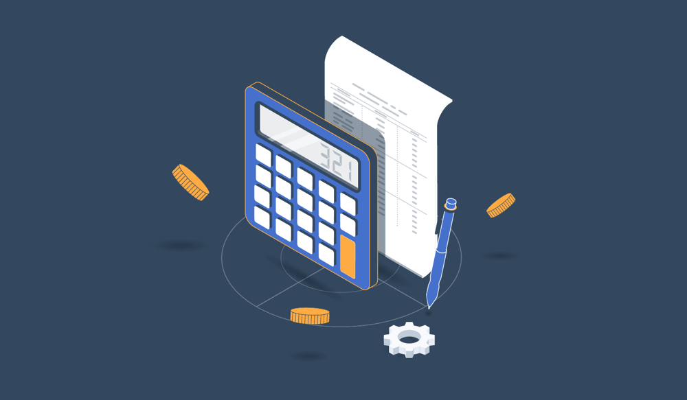 Calculator and invoice