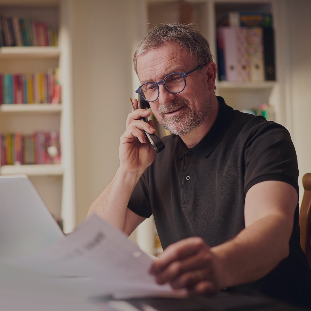 small business owner reviewing numbers