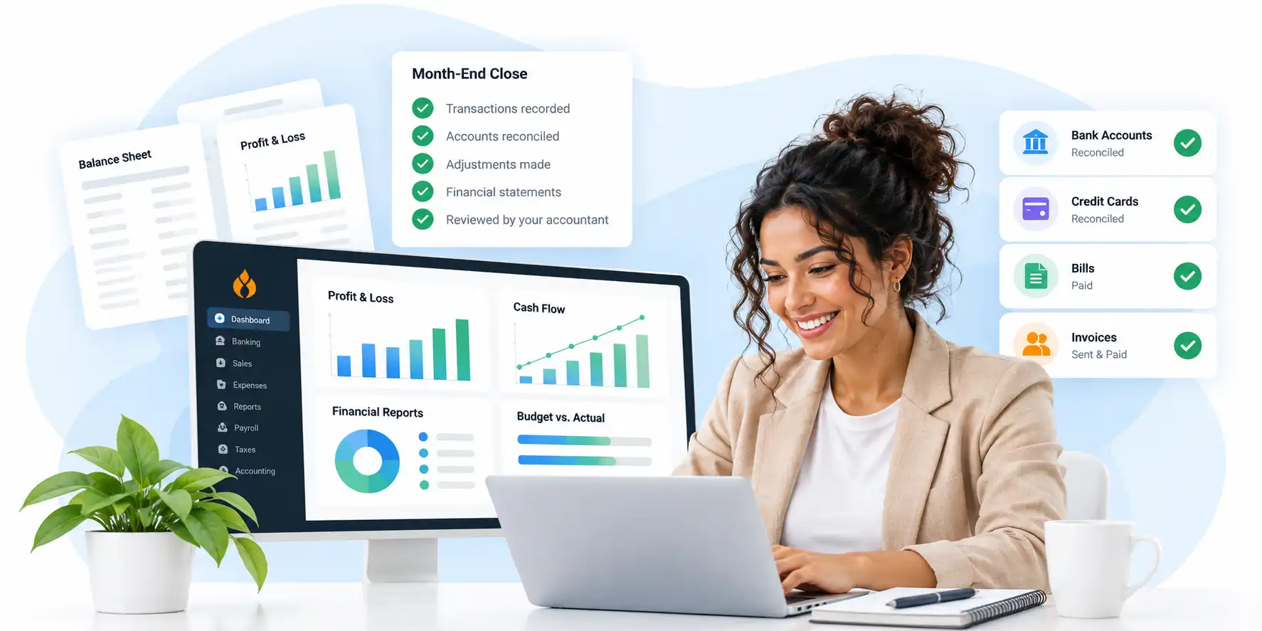 Modern Accounting Dashboard Workspace