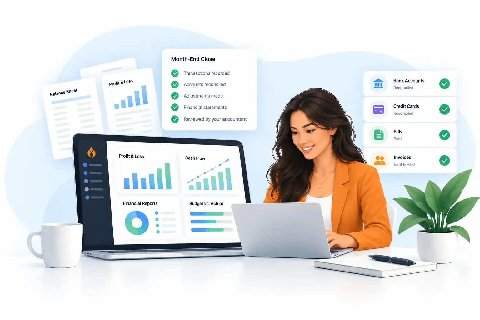 Modern Financial Dashboard Workspace