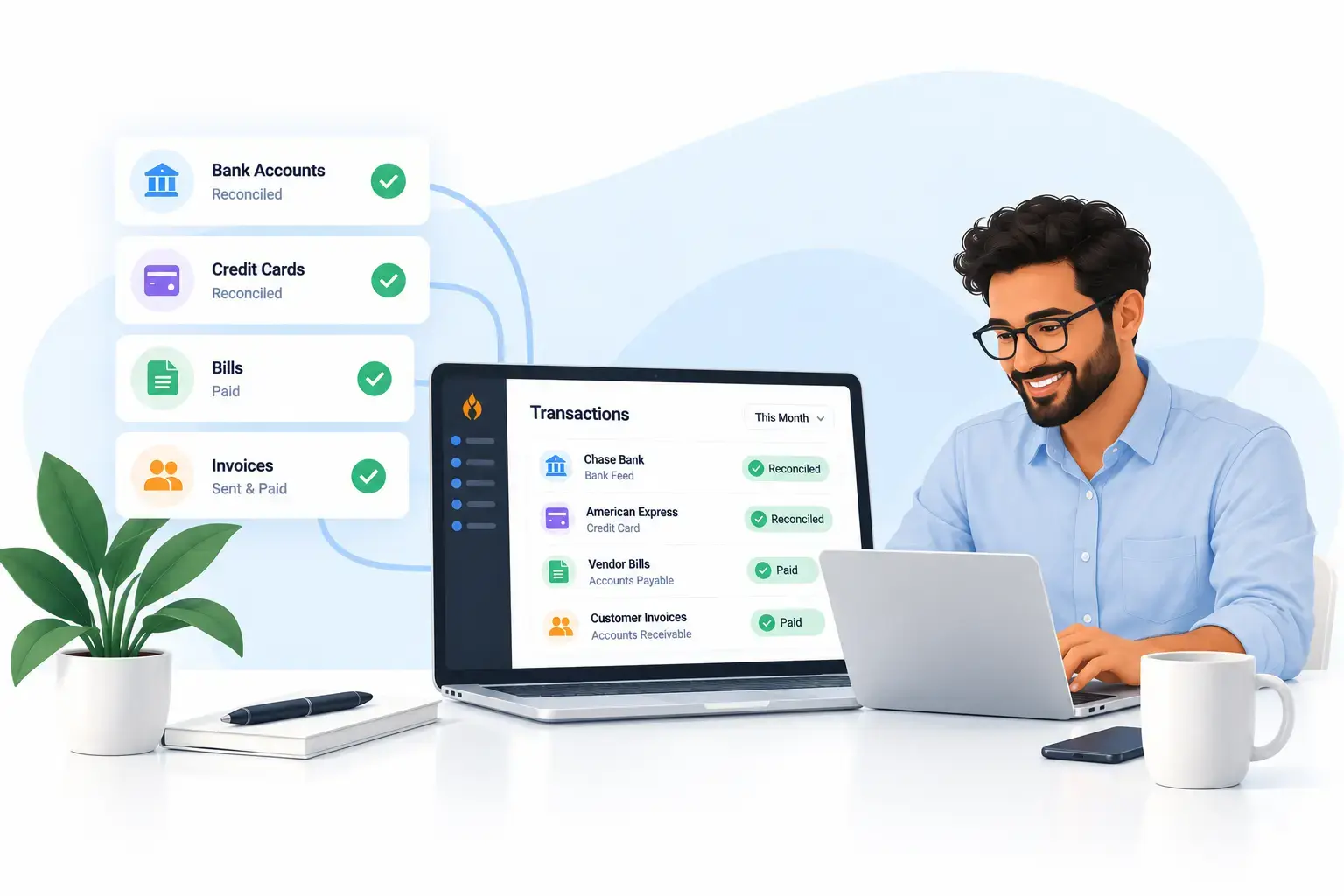 Modern Fintech Workspace Dashboard right